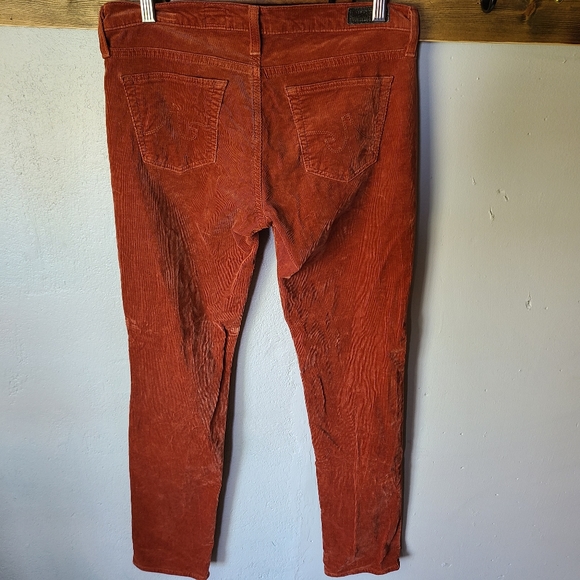 AG The Stevie Ankle Rust Corduroy Pants - Picture 3 of 9
